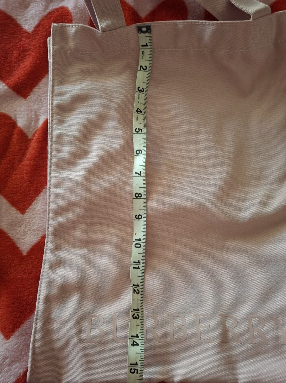Burberry Pink Logo Tote Bag - Picture 5 of 6